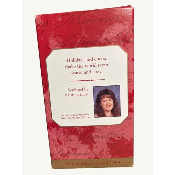 Hallmark Keepsake Ornament 1999 Cocoa Break Hershey's Syrup Mug With Penguin - Picture 9 of 10